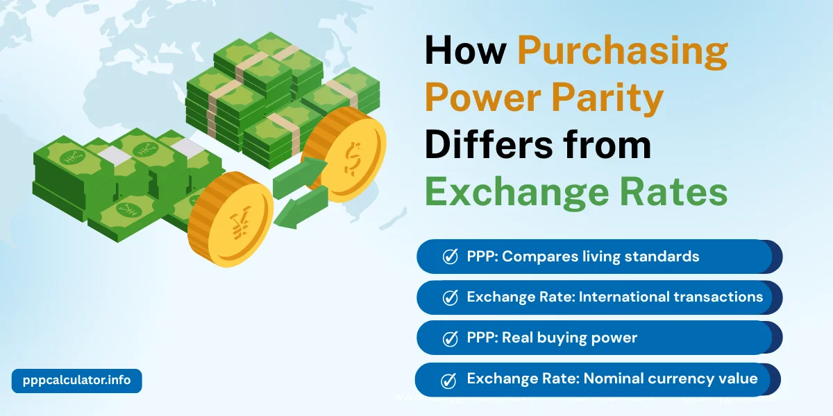 how-ppp-differes-from-exchange-rates how-ppp-differes-from-exchange-rates