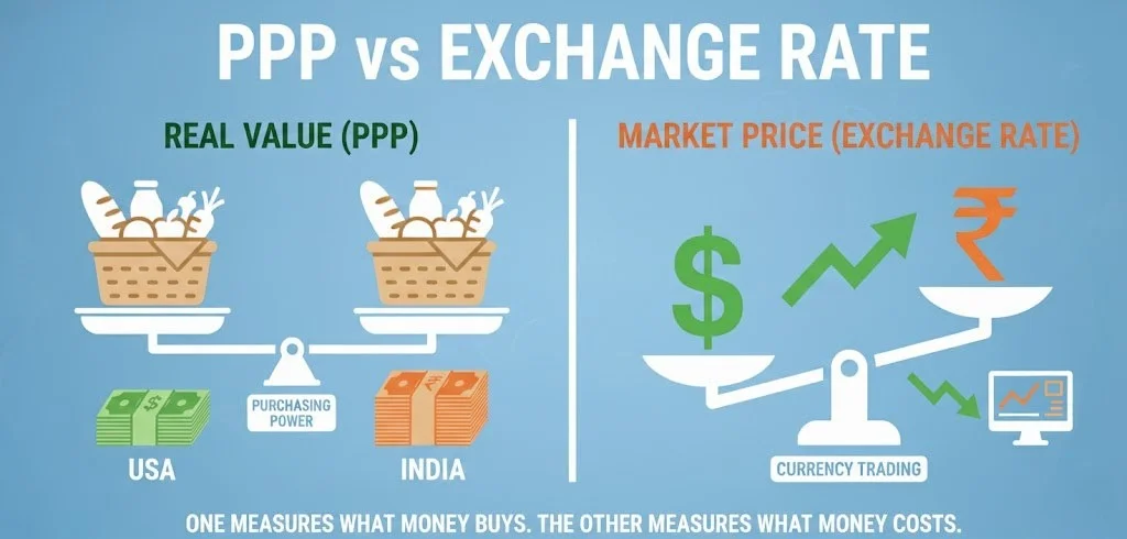 ppp vs exchange rate